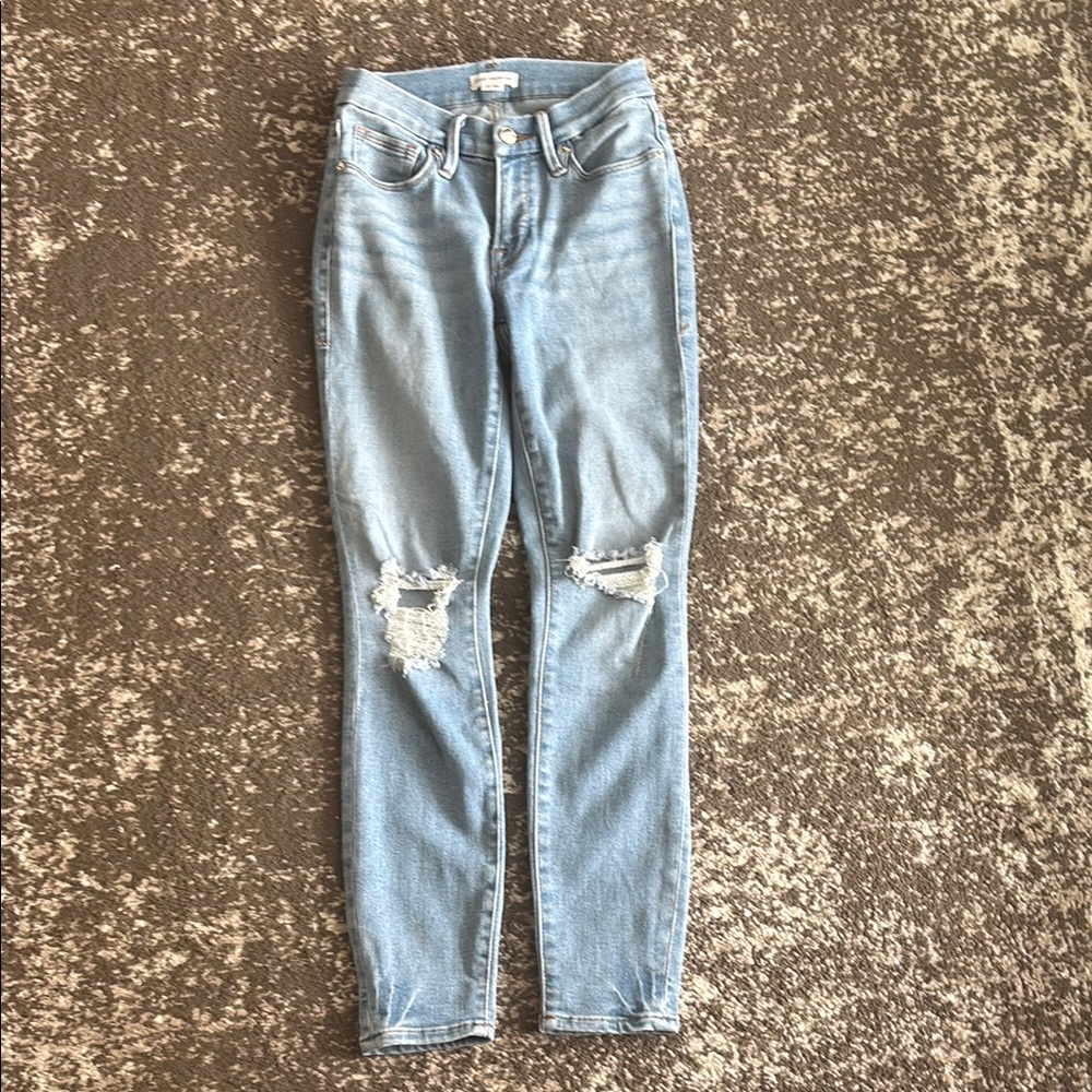 Good American Distressed Skinny Jean